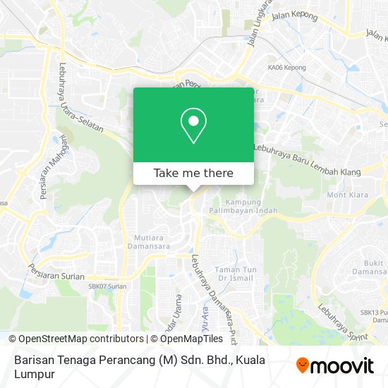 Barisan Tenaga Perancang (M) Sdn. Bhd. map