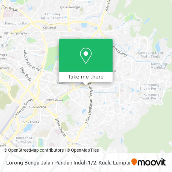 Lorong Bunga Jalan Pandan Indah 1 / 2 map