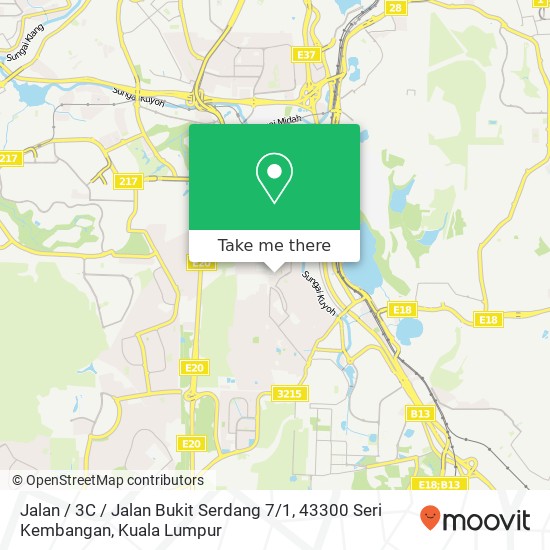 Jalan / 3C / Jalan Bukit Serdang 7 / 1, 43300 Seri Kembangan map