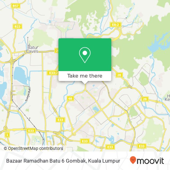 Bazaar Ramadhan Batu 6 Gombak map