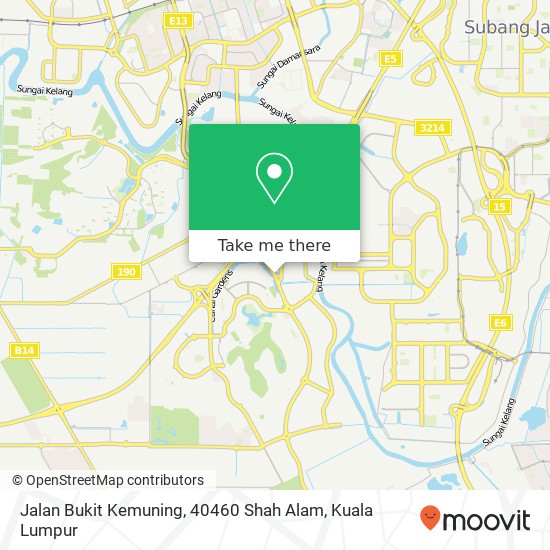 Peta Jalan Bukit Kemuning, 40460 Shah Alam