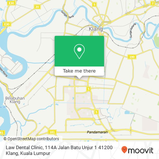 Law Dental Clinic, 114A Jalan Batu Unjur 1 41200 Klang map