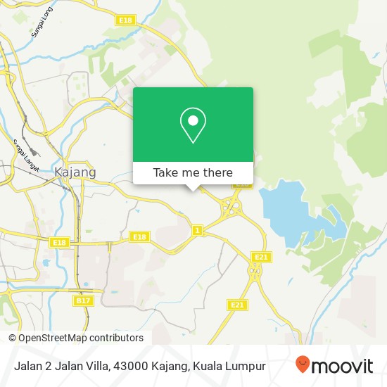 Peta Jalan 2 Jalan Villa, 43000 Kajang