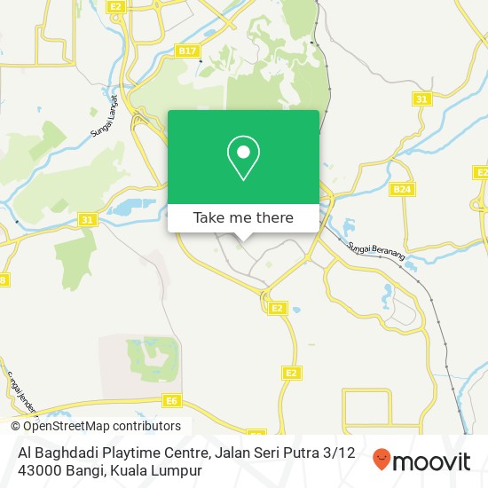 Peta Al Baghdadi Playtime Centre, Jalan Seri Putra 3 / 12 43000 Bangi