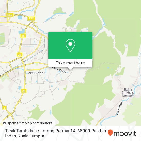 Tasik Tambahan / Lorong Permai 1A, 68000 Pandan Indah map