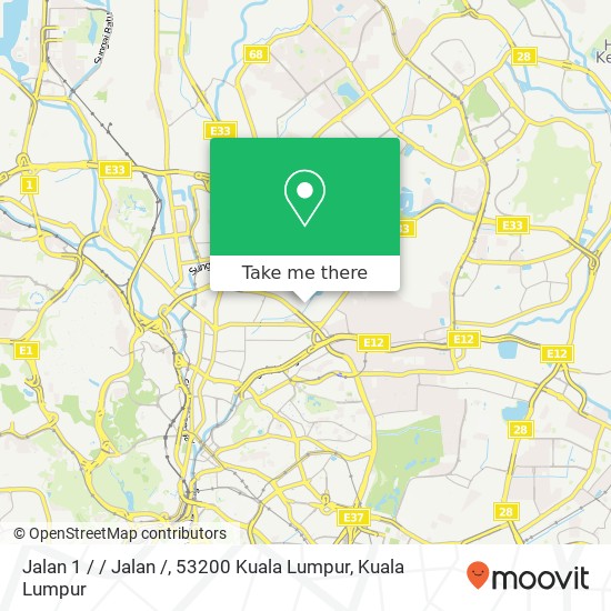 Peta Jalan 1 / / Jalan /, 53200 Kuala Lumpur