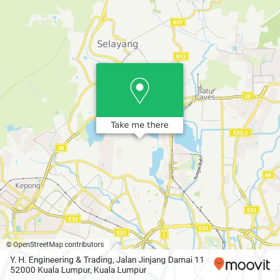 Y. H. Engineering & Trading, Jalan Jinjang Damai 11 52000 Kuala Lumpur map