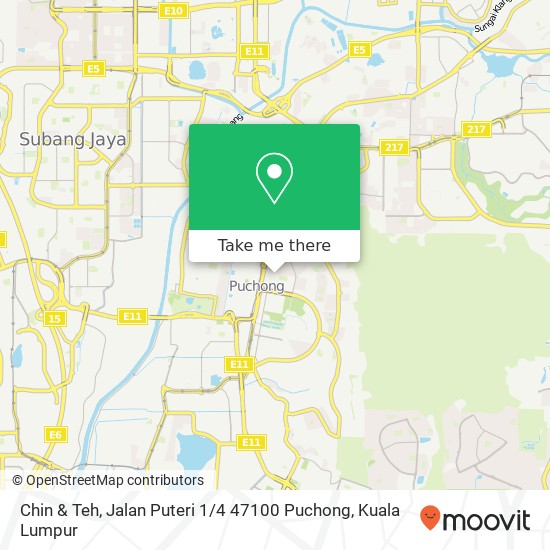 Chin & Teh, Jalan Puteri 1 / 4 47100 Puchong map