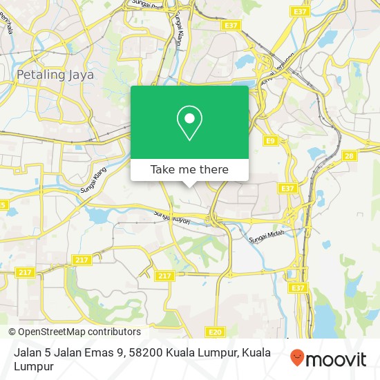 Peta Jalan 5 Jalan Emas 9, 58200 Kuala Lumpur