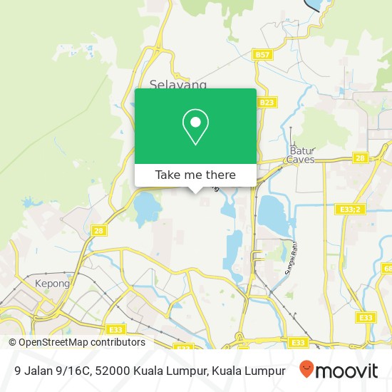 Peta 9 Jalan 9 / 16C, 52000 Kuala Lumpur