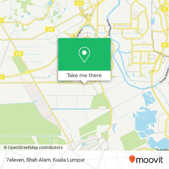 7eleven, Shah Alam map