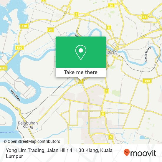 Peta Yong Lim Trading, Jalan Hilir 41100 Klang