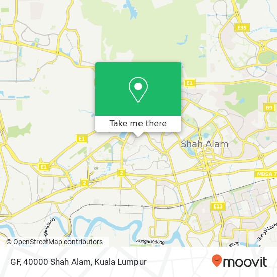 GF, 40000 Shah Alam map