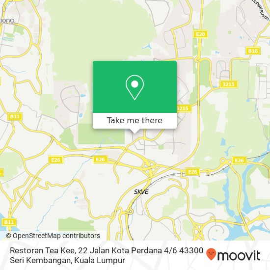 Restoran Tea Kee, 22 Jalan Kota Perdana 4 / 6 43300 Seri Kembangan map