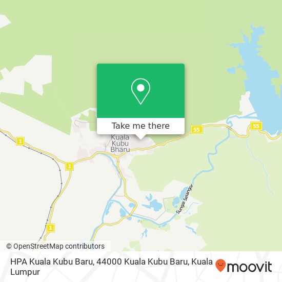 HPA Kuala Kubu Baru, 44000 Kuala Kubu Baru map
