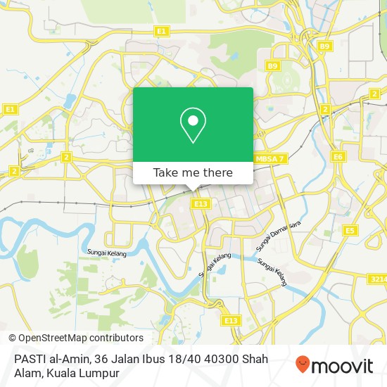 PASTI al-Amin, 36 Jalan Ibus 18 / 40 40300 Shah Alam map