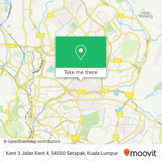 Peta Kent 3 Jalan Kent 4, 54000 Setapak