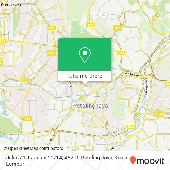 Jalan / 19 / Jalan 12 / 14, 46200 Petaling Jaya map