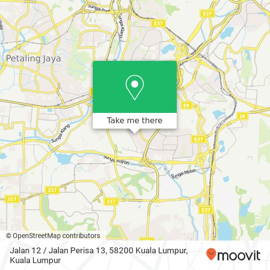 Peta Jalan 12 / Jalan Perisa 13, 58200 Kuala Lumpur