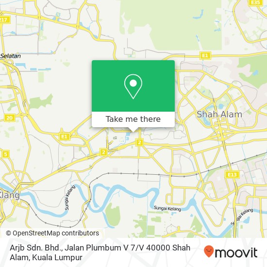 Arjb Sdn. Bhd., Jalan Plumbum V 7 / V 40000 Shah Alam map