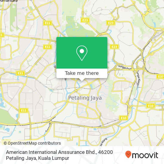 Peta American International Anssurance Bhd., 46200 Petaling Jaya