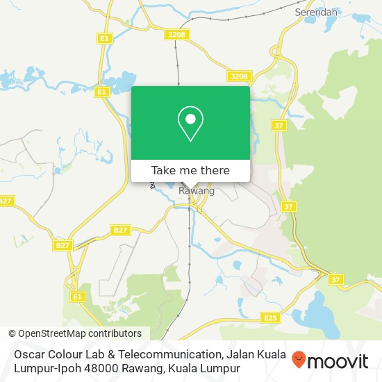 Peta Oscar Colour Lab & Telecommunication, Jalan Kuala Lumpur-Ipoh 48000 Rawang