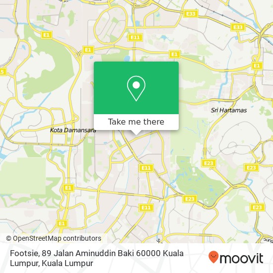 Footsie, 89 Jalan Aminuddin Baki 60000 Kuala Lumpur map