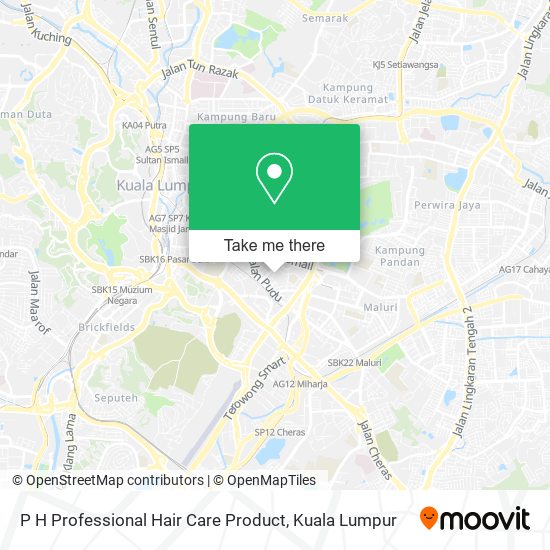 P H Professional Hair Care Product map