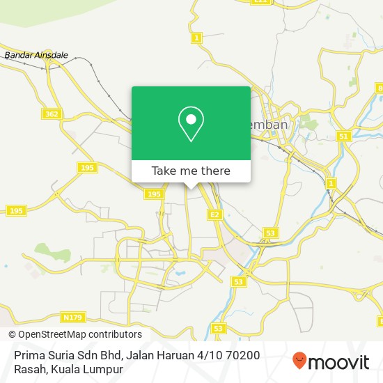 Prima Suria Sdn Bhd, Jalan Haruan 4 / 10 70200 Rasah map