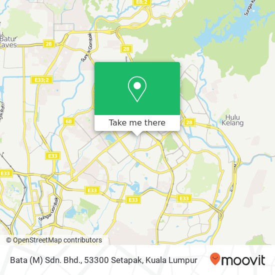 Bata (M) Sdn. Bhd., 53300 Setapak map