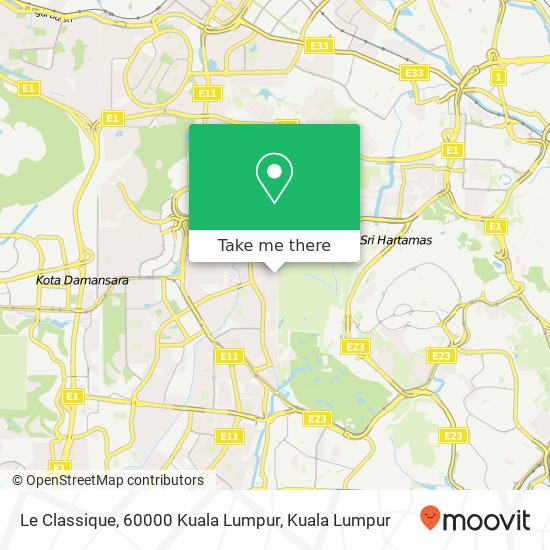 Le Classique, 60000 Kuala Lumpur map