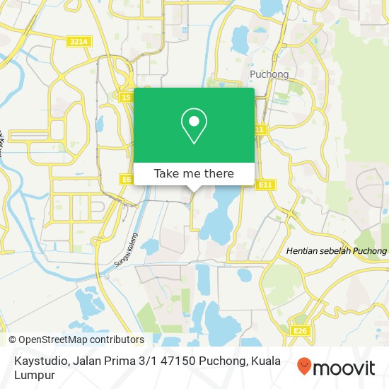 Peta Kaystudio, Jalan Prima 3 / 1 47150 Puchong