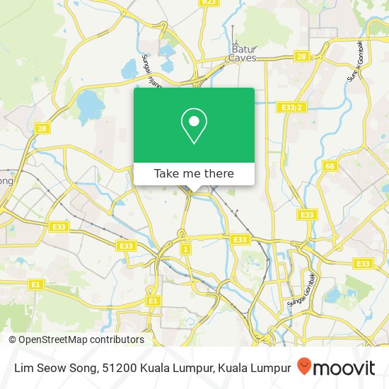 Peta Lim Seow Song, 51200 Kuala Lumpur