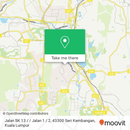 Peta Jalan SK 13 / / Jalan 1 / 2, 43300 Seri Kembangan