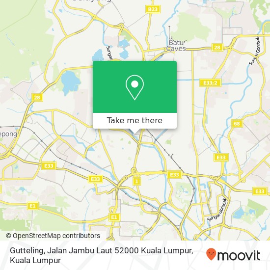 Gutteling, Jalan Jambu Laut 52000 Kuala Lumpur map