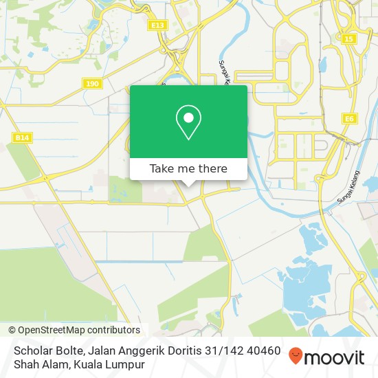 Peta Scholar Bolte, Jalan Anggerik Doritis 31 / 142 40460 Shah Alam