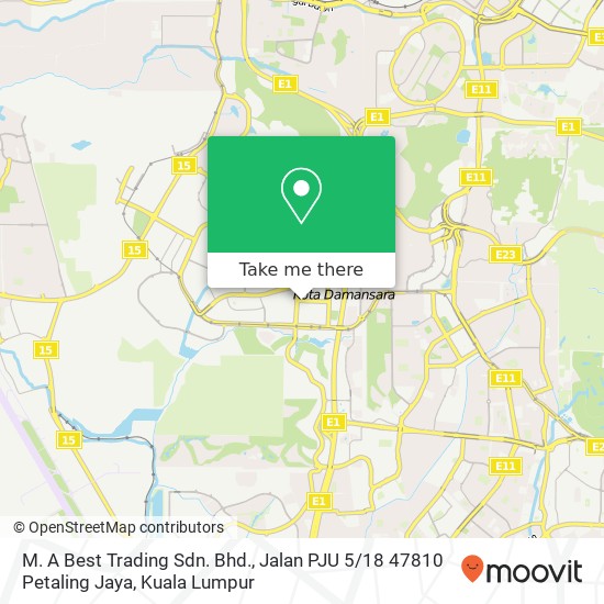 M. A Best Trading Sdn. Bhd., Jalan PJU 5 / 18 47810 Petaling Jaya map