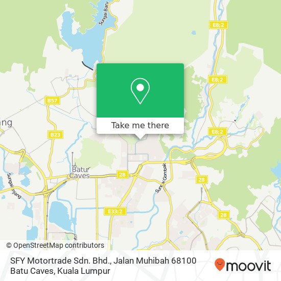 Peta SFY Motortrade Sdn. Bhd., Jalan Muhibah 68100 Batu Caves
