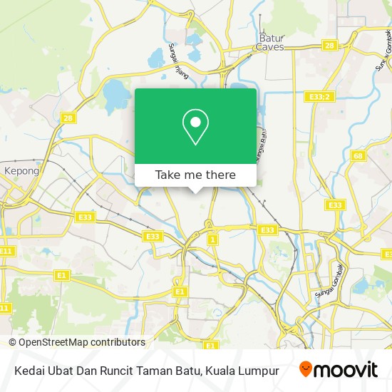 Kedai Ubat Dan Runcit Taman Batu map