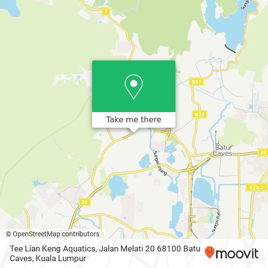 Tee Lian Keng Aquatics, Jalan Melati 20 68100 Batu Caves map