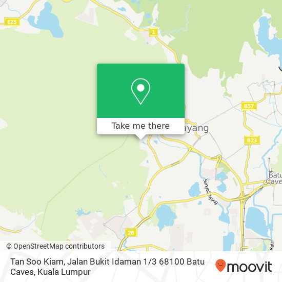 Peta Tan Soo Kiam, Jalan Bukit Idaman 1 / 3 68100 Batu Caves