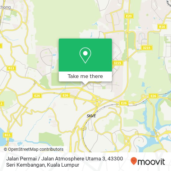 Jalan Permai / Jalan Atmosphere Utama 3, 43300 Seri Kembangan map