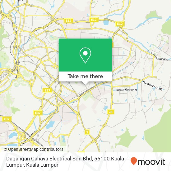 Peta Dagangan Cahaya Electrical Sdn Bhd, 55100 Kuala Lumpur