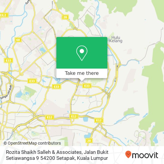 Peta Rozita Shaikh Salleh & Associates, Jalan Bukit Setiawangsa 9 54200 Setapak