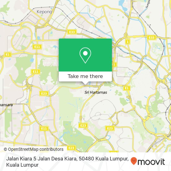 Jalan Kiara 5 Jalan Desa Kiara, 50480 Kuala Lumpur map