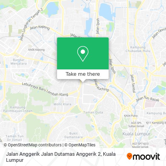 Jalan Anggerik Jalan Dutamas Anggerik 2 map