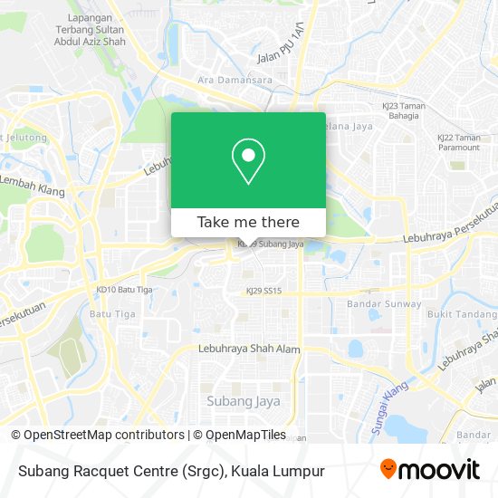 Subang Racquet Centre (Srgc) map