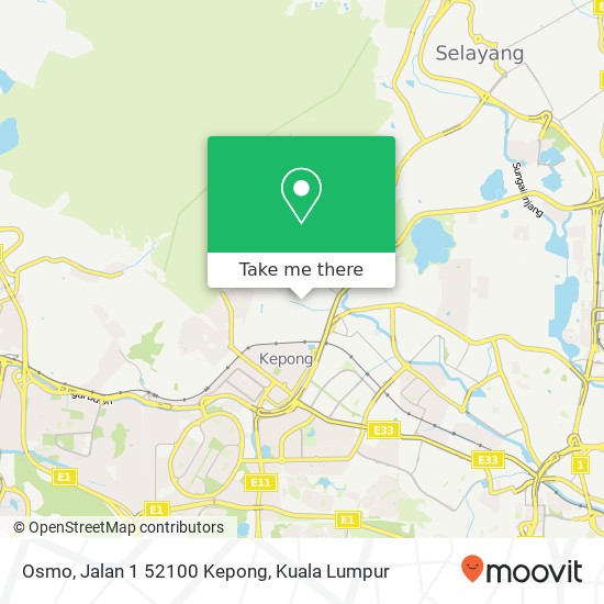 Osmo, Jalan 1 52100 Kepong map