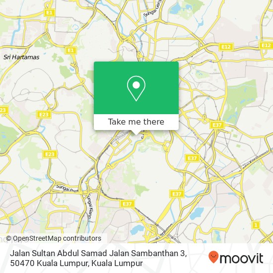 Peta Jalan Sultan Abdul Samad Jalan Sambanthan 3, 50470 Kuala Lumpur