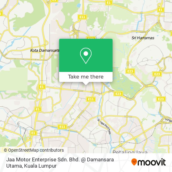 Jaa Motor Enterprise Sdn. Bhd. @ Damansara Utama map